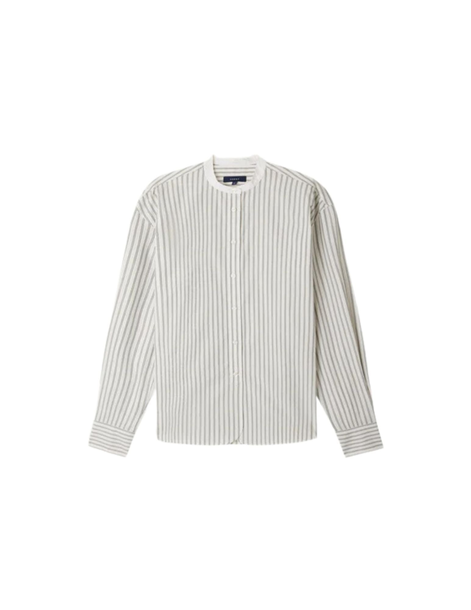 Bermudes Shirt with Stripes in Off-White Black, from Soeur
